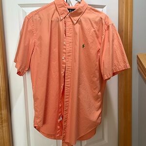 Polo Ralph Lauren Men's Peach Short Sleeve Shirt, Size XL